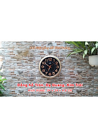 Đồng Hồ Treo Tường Cao Cấp DẠ QUANG KIM TRÔI EASTAR - Số Nổi 3D Tròn Cổ Điển 31cm - Tặng Pin Maxell - BH 1 Năm