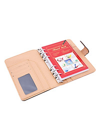 Bóp Sổ 6 Còng Da  Nhỏ  2 Màu (160 Trang) Uyên Loan - Màu Ngẫu Nhiên