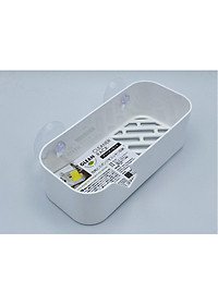 Giá để xà bông, mút rửa chén dạng lưới nội địa Nhật Bản, khay kết hợp với hai núm hít chân không nên rất chặt khi treo trên tường - nội địa Nhật Bản 