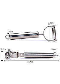 Nạo Rau Củ Quả, Gọt Trái Cây, Dụng Cụ Bào Sợi Thép Không Gỉ Inox 304 Cao Cấp Đa Năng 3 In 1 Tiện Lợi Chính Hãng TOKDODO