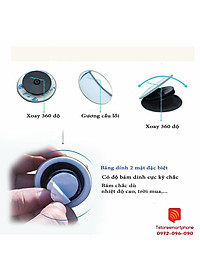 Gương cầu lồi gắn kính hậu ô tô xoay 360 xóa điểm mù