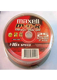 DVD trắng MAXELL 1 lốc 50 đĩa dung lượng 4,7GB - Hàng chính hãng