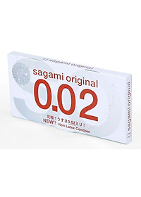 Bao cao su Sagami Original 0.02 cao cấp siêu mỏng (Hộp 2 chiếc)