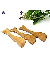 COMBO 2 Dụng Cụ chuyên dụng Mát xa ngón tay, cạo gió ấn huyệt bằng Gỗ Bách Xanh hình cá mập (MH876) Chăm sóc sức khỏe