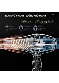 Máy sấy tóc CWELL công suất lớn 1800W-2500W C03HD, 6 chế độ tùy chỉnh nóng/lạnh, thiết kế chuẩn Salon