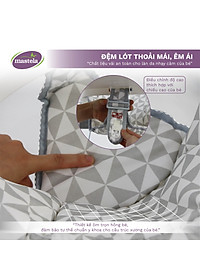 Xe tập đi cho bé có đồ chơi và nhạc Mastela W2002, bánh xe cao su hãm di chuyển theo quán tính siêu nhẹ xoay 360 độ mặt bàn ăn dặm, bánh xe silicon chống ồn - Tiêu chuẩn JIS Nhật Bản