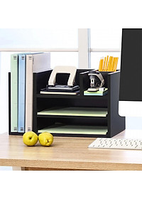 Kệ sách gỗ kệ sách mini trang trí bàn làm việc SMLIFE Atonio