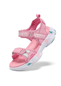 Dép sandal bé gái 3 - 12 tuổi siêu nhẹ quai ngang màu hồng thời trang đi học đi biển mùa hè khỏe khoắn và năng động SG49