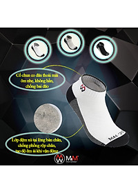 Combo 5  Đôi Tất Vớ Thể Thao, Vớ Đá Banh, Vớ Chạy Bộ Cổ Ngắn, Sợi Cotton Cao Cấp Chống Hôi Chân, Chống Phồng Rộp Chân, Chống Trượt Co Giãn 4 Chiều Mrm Manlywear - MM CM