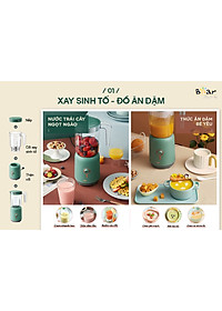 Máy Xay Sinh Tố Đa Năng BEAR BL-B10V2 Gồm 3 Cối Dung Tích 1.2 Lít Công Suất 300 W - Hàng Chính Hãng