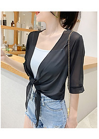 [ĐẸP & RẺ VÔ ĐỊCH] Áo khoác voan cột tà 01 chất vải đẹp, mềm mại, thoáng mát, khoác nhẹ bên ngoài, thanh lịch C134