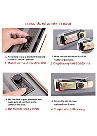 Két sắt giấu đồ hình quyển sách độc đáo, trang bị khóa số có thể thay đổi mã