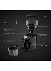 Máy xay hạt cà phê cao cấp nhãn hiệu Shardor CG845B Công suất: 200W Tích hợp 14 chế độ xay hạt cà phê - HÀNG CHÍNH HÃNG