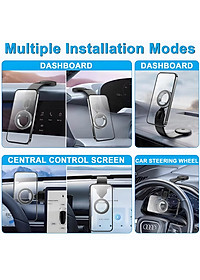 Giá đỡ điện thoại từ tính magnetic N52 cho xe hơi ô tô hiệu WIWU Mago Xoay 360 độ, keo 3M siêu chắc cho iPhone 16 15 14 13 12 Pro Max Plus S23 S24 S24 - Hàng nhập khẩu