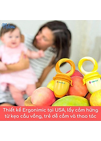 Túi Nhai Ăn Dặm Kích Thích Ngon Miệng Chính Hãng NatureBond Dựa Trên Nghiên Cứu FDA Hoa Kỳ Chống Hóc 6 Núm (3 Sizes)