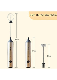 Máy Đánh Trứng Seka MD2210 Que Tạo Bọt Cafe Mini Cầm Tay Không Dây 3 Cấp Độ - Hàng Chính Hãng