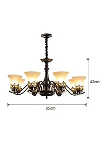 Đèn chùm CELO phong cách cổ điển Bắc Âu (Loại 8 bóng)