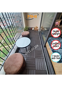 Miếng nhựa lót sàn uPVC cao cấp MHI-ECO, Tấm nhựa trải sàn trang trí ban công / sân vườn / sân thượng; lót sàn chống trơn trượt nhà tắm / bể bơi - Hàng Việt Nam chất lượng cao