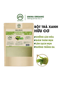 Bột Trà Xanh hữu cơ UMIHOME (35g) nguyên chất bột đắp mặt, tắm trắng, dưỡng trắng da loại bỏ mụn hiệu quả