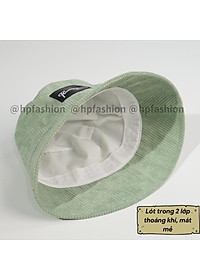 Mũ bucket vành cụp ️ Nón tai bèo thêu PromissYou chất nhung tăm cao cấp form unisex nam nữ N42
