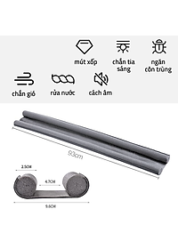 Combo 3 cặp thanh chắn khe cửa (ron chắn khe cửa) chống thoát hơi máy lạnh, máy điều hòa