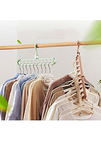 Móc Treo quần áo đa năng tiết kiệm diện tích, móc treo đa năng tiện lợi, móc 9 lỗ
