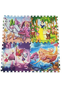 Bộ 4 tấm Thảm xốp lót sàn an toàn Thoại Tân Thành hình công chúa (60x60cm)