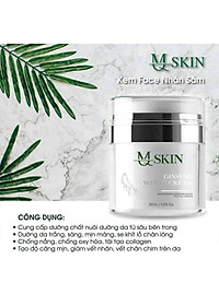 Kem face nhân sâm dưỡng trắng da Ginseng White Cream  nhân sâm giúp dưỡng da trắng mịn hồng hào, căng bóng, nuôi khoẻ làn da, tái tạo hệ sợi collagen cho da 30gr 