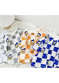 Áo thun họa tiết con vịt cho bé trai phong cách Hàn Quốc size 20-65kg chất cotton mềm mịn mát