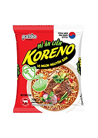 Thùng 6 Lốc Mì ăn liền Koreno Vị Bò Cay Lốc 5 +1 gói