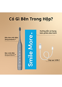 Combo 1 Máy Tăm Nước Zenyum Pro và 1 Bàn Chải Điện ZenyumSonic 2.0 - Màu sắc Đen/Trắng