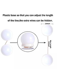 Chuỗi dây đèn led gương trang điểm 10 bóng 5 màu điều chỉnh