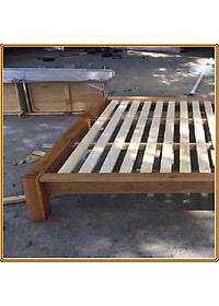 Giường ngủ Juno sofa gỗ sồi màu tự nhiên 210 x 195 x 105cm