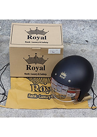 Mũ bảo hiểm 3/4 Royal M139 kính âm đen nhám - Tháo lót được - Kèm balo rút chống trầy thương hiệu