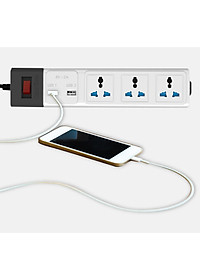 Ổ cắm kéo dài đa năng USB 3m-5m chính hãng Rạng Đông Model: OC02.USB 3C/3M/10A