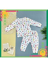 Bộ Bé Trai cúc ngực thượng hiệu Litibaby size 6M đến 36M, dành cho bạn từ 5 đến 15kg