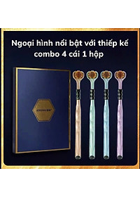 COMBO 4 Bàn Chải Đánh Răng 3 Mặt, Bàn Chải Đánh Răng Đa Chiều Làm Sạch Đồng Thời Cả 3 Bề Mặt Của Răng, Lông Mềm Mượt
