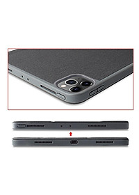 Bao da chính hãng Mutural cao cấp cho iPad Pro 12.9 2020 có khay đựng bút - Đen