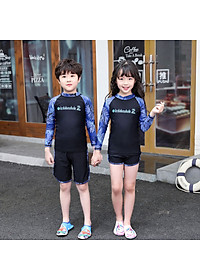 Bộ bơi đôi dài tay Nam và Nữ, set 3 chi tiết quần dài chống nắng, đồ bơi cho couple, có size nhỏ cho bé mặc đồ gia đình | KT022 | BN022