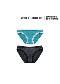 Bộ 2 Quần Lót Thun lạnh Sớ Lụa Miley Lingerie FWS_00 - MÀU ĐEN + XANH