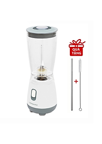 Máy Xay Sinh Tố Lock&Lock EJM436 (250W - 600ml) - Hàng Chính Hãng, Lưỡi Xay Inox 304, Thao Tác Một Chạm Đơn Giản, Chân Đế Chống Trượt - Tặng Kèm Ống Hút Và Cọ Rửa