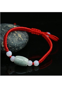 Vòng tay nam nữ may mắn hút lộc ngọc tự nhiên hình trống chọn mã (Giao mầu theo tự nhiên)