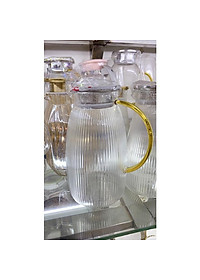 Bình đựng nước uống thủy tinh chịu nhiệt lên tới 400 độ c vân tăm cao cấp 1800ml
