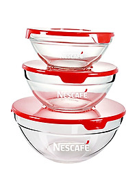 Combo 3 cà phê rang xay hoà tan Nescafé 3in1 Vị Rang Đậm (Bịch 46 gói x 17g) [Tặng bộ 3 thố thuỷ tinh Nescafé]
