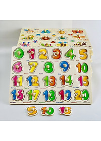 Set 5 bảng ghép hình có núm _ đồ chơi giáo dục MK02