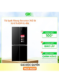 Tủ lạnh Sharp Inverter 362 lít SJ-FX420VG-BK - Hàng chính hãng (chỉ giao HCM)