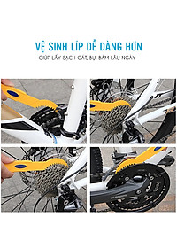 Dụng Cụ Vệ Sinh Lau Chùi Bảo Dưỡng Xe Đạp Gồm Chổi Lau Sên Xích, Chổi Cọ Lốp, Găng Tay Vải (Nhiều Món) Giúp Lau Chùi Vệ Sinh Nhanh Chóng