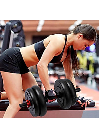 Bộ 2 đòn tạ tay 35cm (sắt Xanh) Đúc Đặt cao cấp + 4 khóa chốt