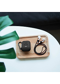 Bao case silicon cho Apple Airpods 1 / 2 hiệu Rock Carying Case (Đính kèm dây nối chống mất) - Hàng nhập khẩu