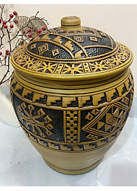 Thùng chum sành hũ gạo Bát Tràng 20 kg mẫu mới nhất 